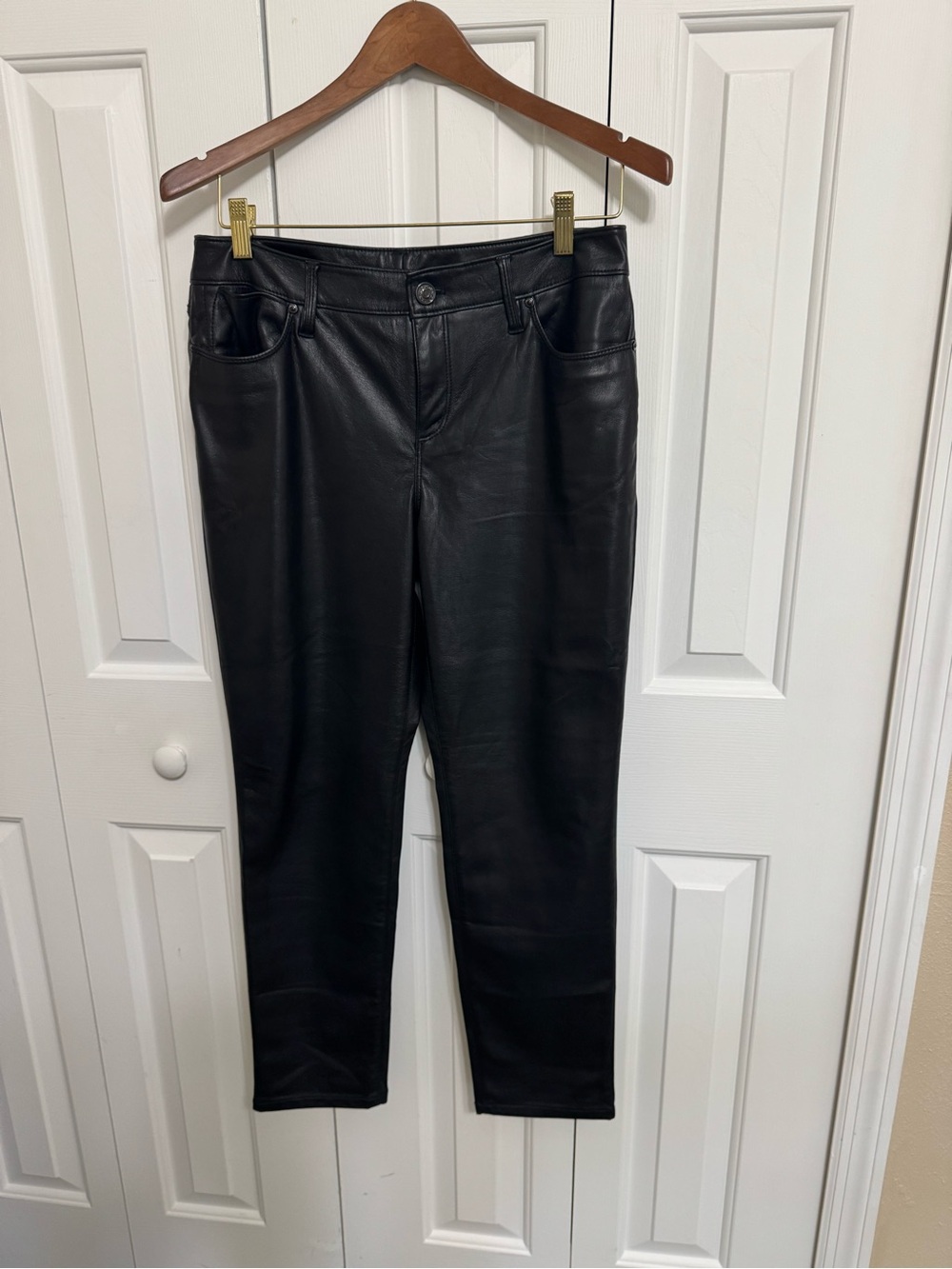 Chico's Black Faux Leather Skinny Jeans